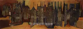 Bakre, S.K. (Artist). Silhouettes, 1964 | Painting