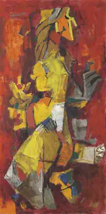 Husain, M.F. (Artist). Naika (Nritya), 1964 | Painting