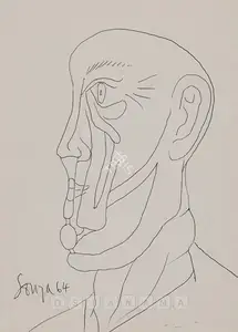 Souza, F.N. (Artist). Untitled, 1964 | Drawing