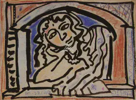 Chowdhury, Jogen (Artist). Woman at the Window, n.d. | Painting