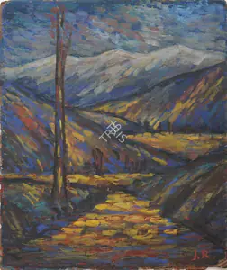 Roy, Jamini (Artist). Impressionist Landscape, n.d. | Painting