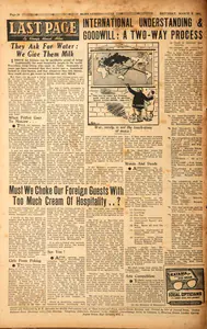 Abbas, Khwaja Ahmad (Columnist). International Understanding & Goodwill : A Two-Way Process. In <i>Blitz.</i> 03 March 1951 | Essay