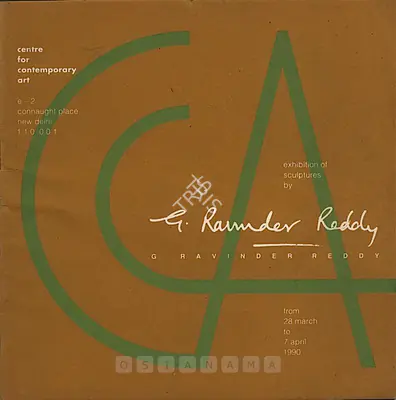 Reddy, Ravinder (Artist). Exhibition of sculptures by G. Ravinder Reddy, 1990 | Solo Exhibition Catalogue | 00875988