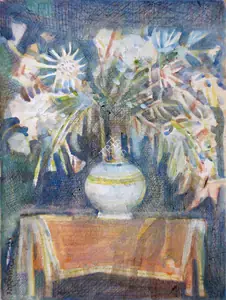 Pyne, Ganesh (Artist). Still Life with Flower Vase, 1991 | Painting