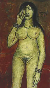 Souza, F.N. (Artist). Untitled (Standing Nude), 1961 | Painting