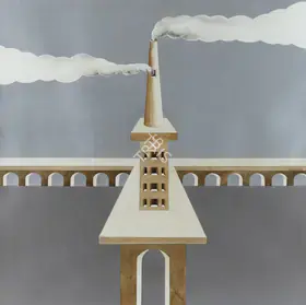 Scaria, Gigi (Artist). Monuments of our time, 2013 | Painting