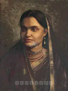 Gangooly, J.P. (Artist). Portrait Of A Woman, c.1948 | Painting