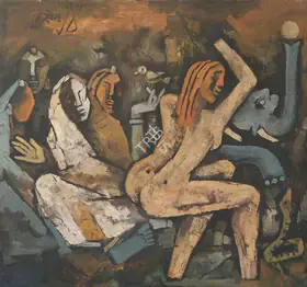 Husain, M.F. (Artist). Untitled, Mid 1970s | Painting
