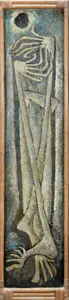 Sadequain (Artist). Figure In A Landscape, 1960 | Painting