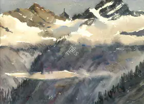 Krishna, Kanwal (Artist). Himalayas, 1947 | Painting