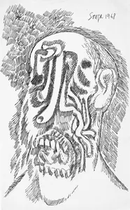 Souza, F.N. (Artist). Untitled, 1968 | Drawing