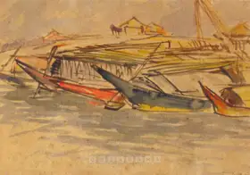 Abedin, Zainul (Artist). Untitled (Boats), 1955 | Painting