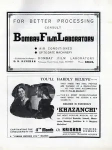 Gidwani, Moti B. (Director), Khazanchi, 1941 | Advertisement