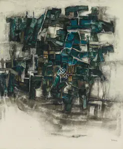 Ramkumar (Artist). Untitled (Benaras), c.1966 | Painting