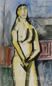 Souza, F.N. (Artist). Standing Nude, 1958 | Painting