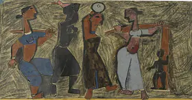 Husain, M.F. (Artist). To The Market, c.1950s | Painting