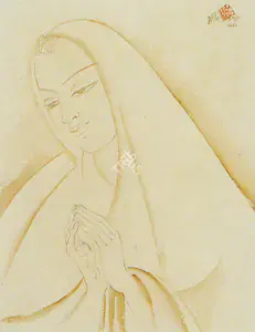 Bengal School (Artist). Meera Bai, 1941 | Drawing