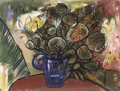 Souza, F.N. (Artist). Still Life with Wild Flowers, 1962 | Painting