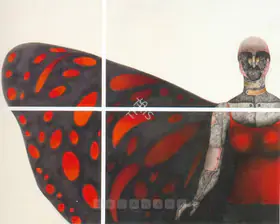 Chaturvedi, P.N. (Artist). The Butterfly, 2007 | Drawing