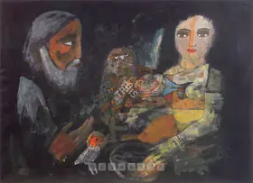Narayan, Badri (Artist). Bewildered By Maya, 1989 | Painting