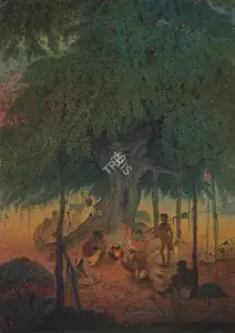 Arya, Badri Nath (Artist). Under The Banyan Tree, 1965 | Painting