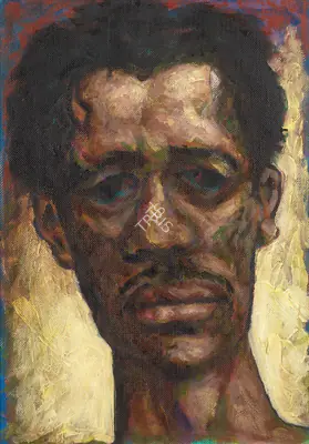 Patwardhan, Sudhir (Artist). Small Head, c. early 2000s | Painting