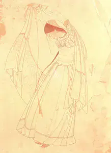 Chughtai, M.A.R. (Artist). Peacock Dance, n.d. | Painting