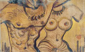 Khastgir, Sudhir (Artist). Torsos, 1945 | Painting