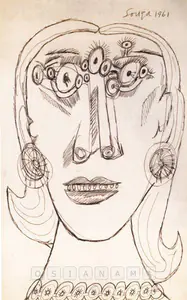Souza, F.N. (Artist). Untitled, 1961 | Drawing