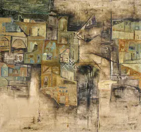 Ramkumar (Artist). Untitled (Benares Ghat), c.1960s | Painting