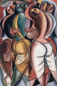 Keyt, George (Artist). Krishna Leaving Brindavana, 1936 | Painting