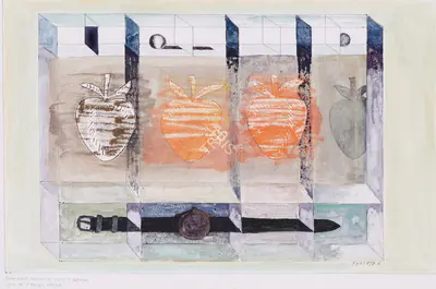 Barwe, Prabhakar (Artist). Showcase Objects, 1995 | Painting