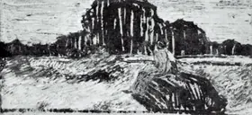 Gopal, Ram (Artist). Girl on Rock, n.d. | Painting