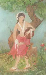 Majumdar, Kshitindranath (Artist). Shakuntala, n.d. | Painting
