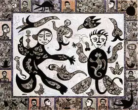 Parekh, Madhavi (Artist). Village Opera II, 1995 | Painting