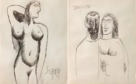 Souza, F.N. (Artist). Untitled, 1959 | Drawing