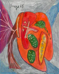 Souza, F.N. (Artist). Untitled (Head), 1965 | Painting