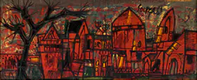 Souza, F.N. (Artist). Italian Townscape, 1961 | Painting