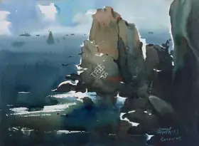 Maity, Paresh (Artist). Untitled (Cornwall Seascape), 1993 | Painting