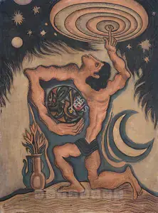 Sadequain (Artist). Alim-E-Rang-O-Bu (Master Of Colour & Fragrance), 1972 | Painting