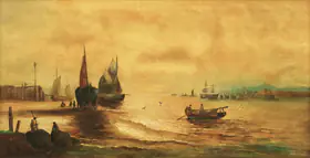 Gangooly, J.P. (Artist). Untitled (Sunrise), c.1930 | Painting