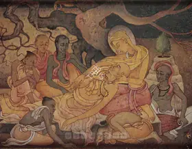 Pal, Pran (Artist). Chaitanya & Death Of Disciple, mid 1930s | Painting
