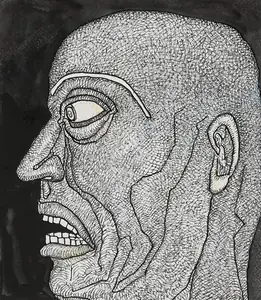 Chowdhury, Jogen (Artist). Angry Man, 2014 | Painting