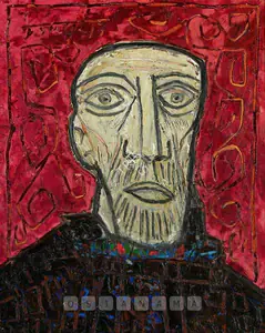 Souza, F.N. (Artist). Head, 1959 | Painting