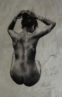 Mazumdar, Hemendranath (Artist). Life Cast - Study of a Nude, n.d. | Drawing