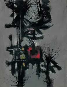Parvez, Ahmed (Artist). Final Flourish of an Image, 1959 | Painting