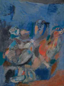Mehta, Tyeb (Artist). Sitting Figure, 1967 | Painting