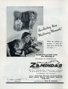 Pancholi, Dalsukh M. (Producer), Zamindar, 1942 | Advertisement