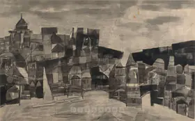 Ramkumar (Artist). Varanasi Series, 1981 | Painting