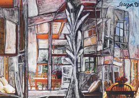 Souza, F.N. (Artist). Untitled (Interior), 1993 | Painting